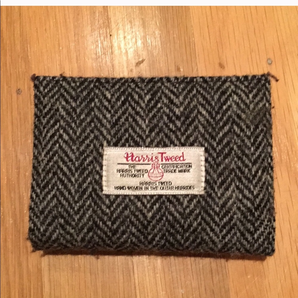 Harris herringbone tweed wallet